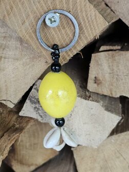 Sleutelhanger gele steen
