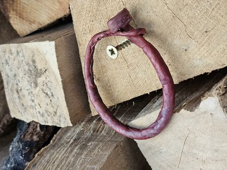 Armband leder met sluiting - rood