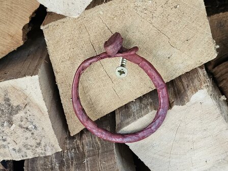 Armband leder met sluiting - rood