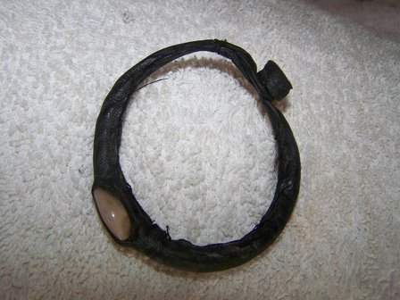 Armband leder met sluiting - zwart