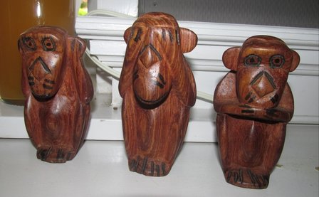 Horen-Zien-Zwijgen (ca. 9cm hoog)