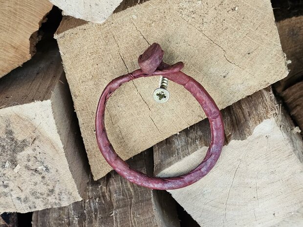 Armband leder met sluiting - rood
