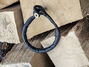 Armband leder met sluiting - zwart